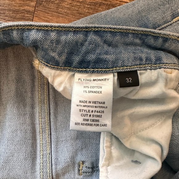 Flying Monkey High Rise Stretch Flare Leg Casual Dreaming Hill Denim Basic - Picture 8 of 9